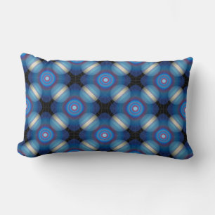 Blue Spacey Geometric Lumbarkudde