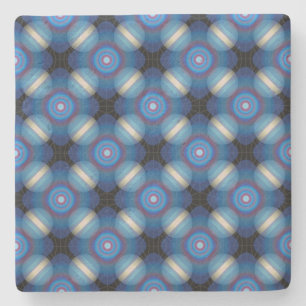 Blue Spacey Geometric Stenunderlägg