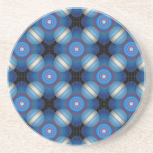 Blue Spacey Geometric Underlägg Sandsten