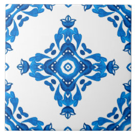 Blue Spanish Portuguese Patterned Kakelplatta