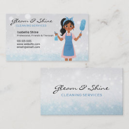 Blue Sparkles Cleaner Städning Housekeeper Visitkort