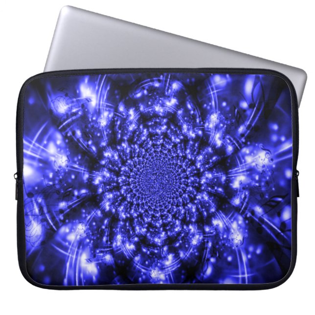 Blue Sparkling Lights Laptop Fodral (Framsidan)