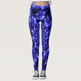 Blue Sparkling Lights Leggings