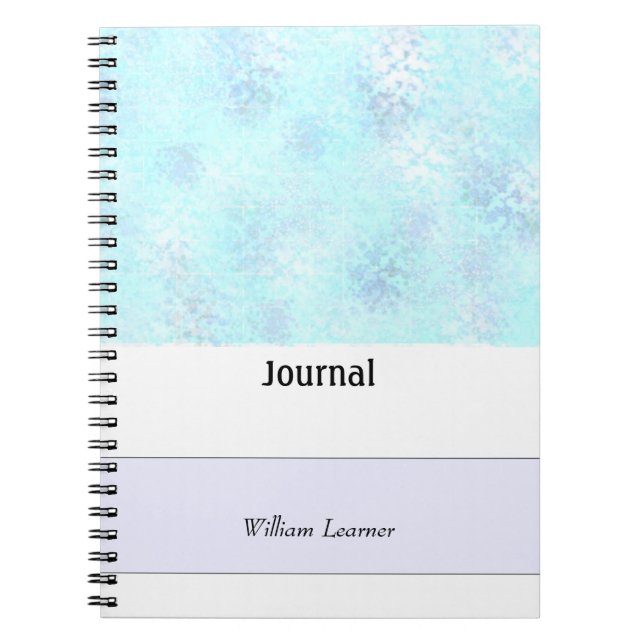 Blue Spatter Personal Journal Anteckningsbok (Framsidan)