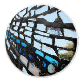 Blue Spegel Mosaic Knopp