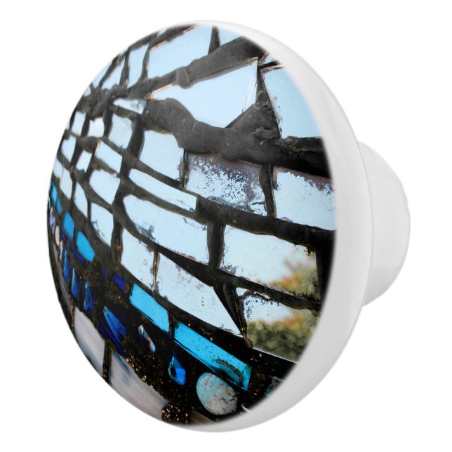 Blue Spegel Mosaic Knopp (Höger)