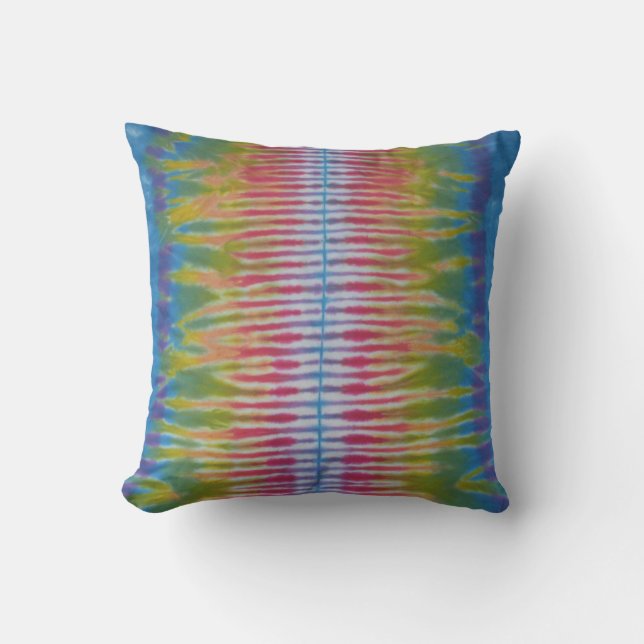 Blue Spine Tie Dye American MoJo Pillow Kudde (Framsida)