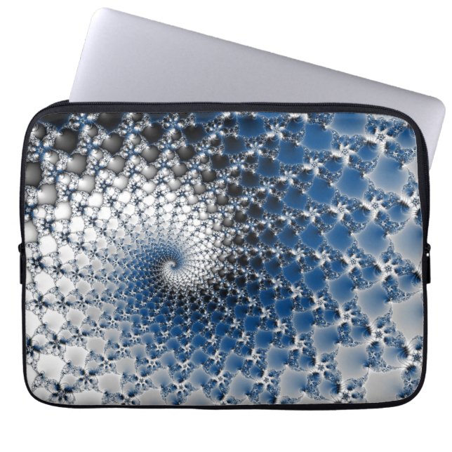 Blue Spiral Laptop Sleeve (Framsidan)