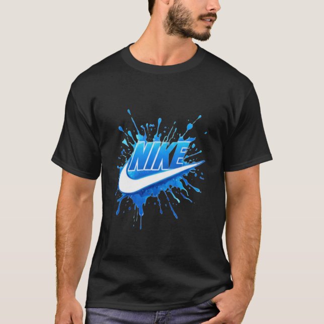Blue Splash Street Logotyp T Shirt (Framsida)