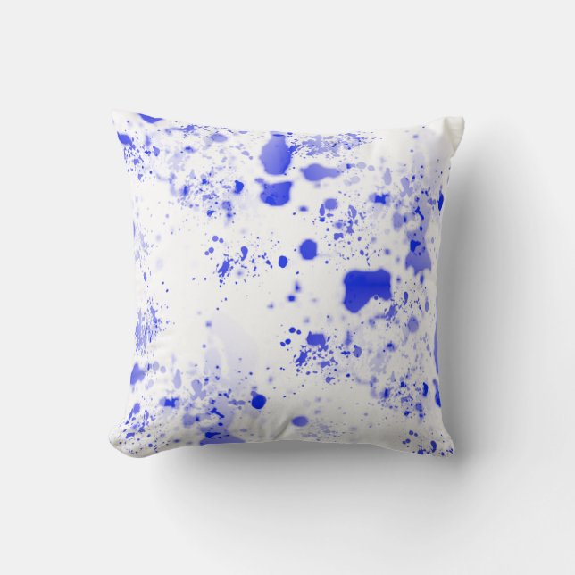 Blue Splats v2 Kudde (Framsida)