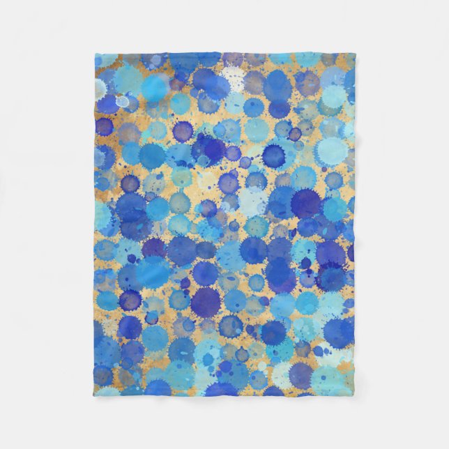 BLUE SPLOTCHES FLEECEFILT (Framsidan)