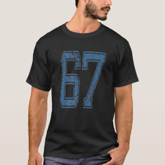 Blue Sports Team nummer 67/ No.67 / Year T Shirt
