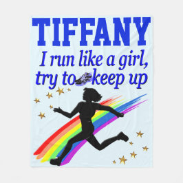 BLUE SPRINGA LIKSOM EN GIRL PERSONLIG FLEECE BLANK