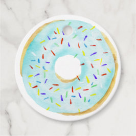 Blue Sprinkle Donut Baby Shower Tack Gåvor Etiketter
