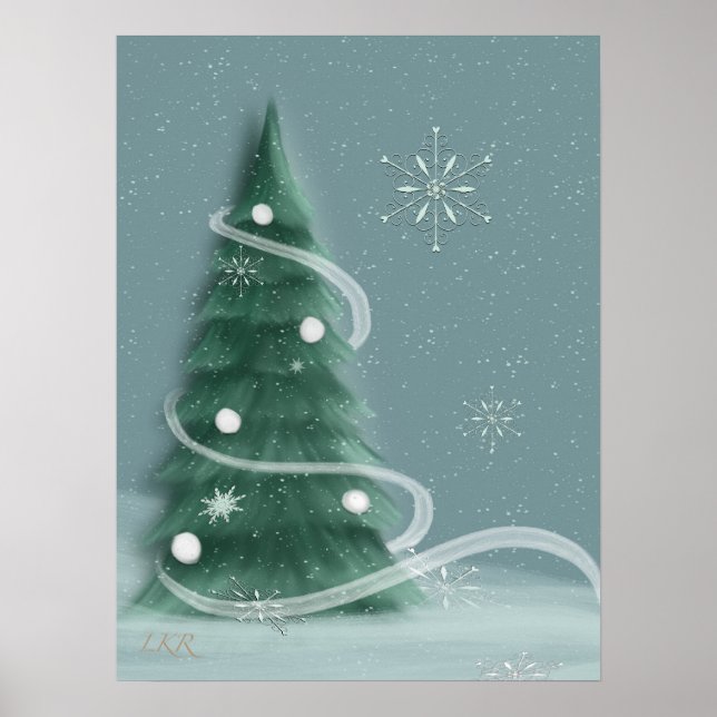 Blue Spruce Julgran Poster (Framsidan)