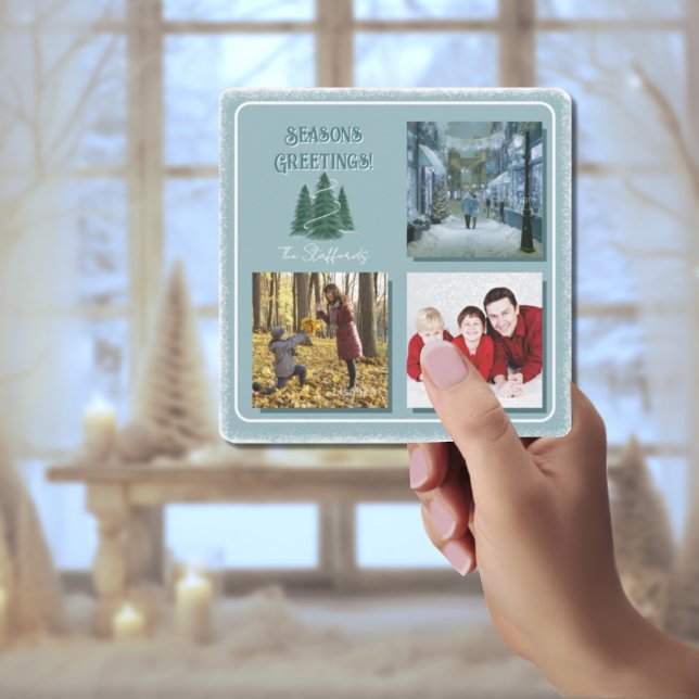 Blue Spruce Magic Forest Helgdag Card Julkort (Skapare uppladdad)