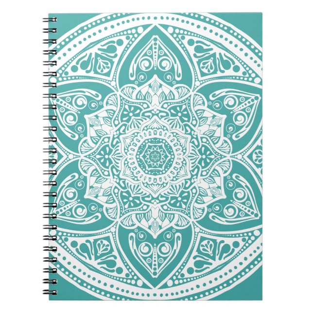Blue Spruce Mandala Anteckningsbok (Framsidan)