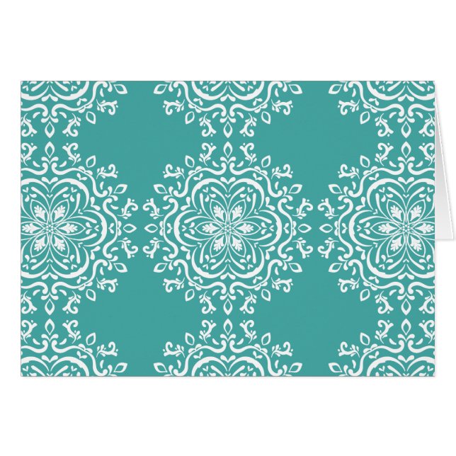 Blue Spruce Mandala Hälsningskort (Framsidan Horizontal)