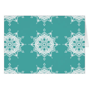 Blue Spruce Mandala Hälsningskort