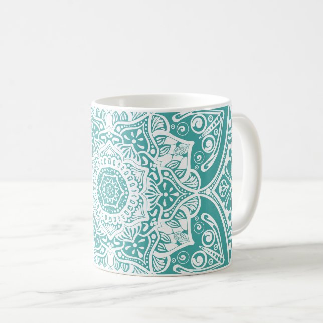 Blue Spruce Mandala Kaffemugg (Framsida höger)
