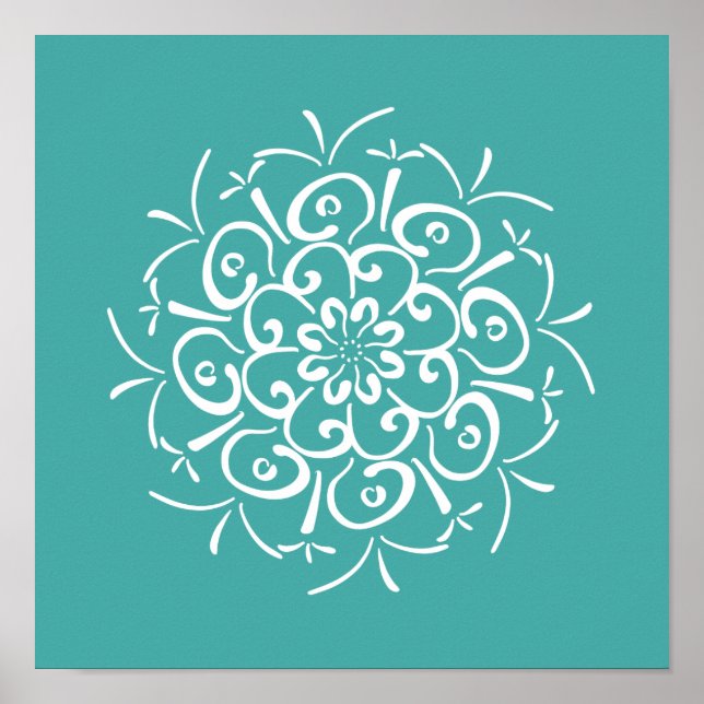 Blue Spruce Mandala Poster (Framsidan)