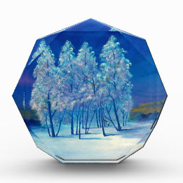 Blue Spruce Träd, juldek Paperweight