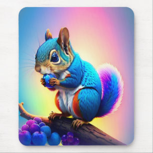 Blue Squirrel Eating A Fruit-323232 Musmatta