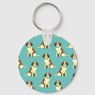Blue St. Bernard Älskare Nyckelring