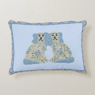 Blue Stafford Hundar Ginger Burk Breakfast Prydnadskudde