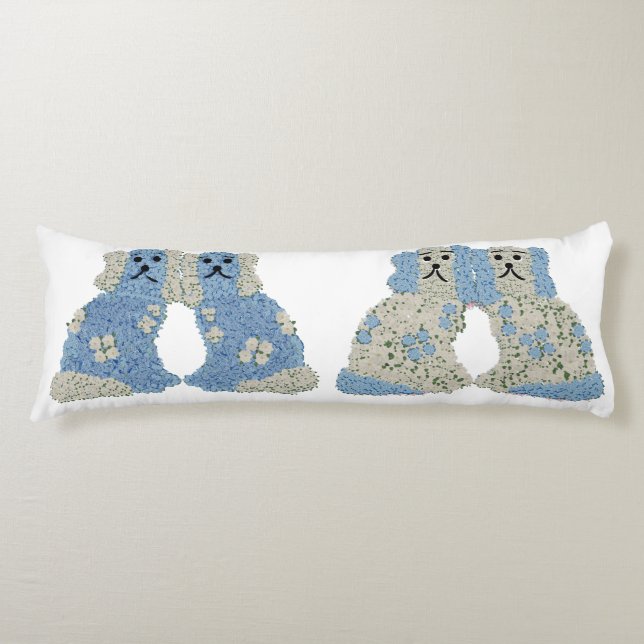 Blue Stafford Hundar Ginger Burk Lumbar Kroppskudde (Framsidan)