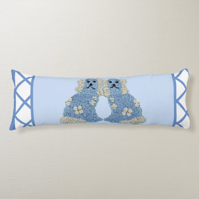 Blue Stafford Hundar Ginger Burk Lumbar Kroppskudde (Framsidan)