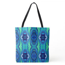 Blue Stänk Large Tote Bag