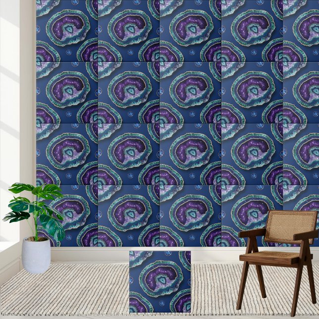 Blue Star Geode Tile Kakelplatta (Blue Star Geode Tile)