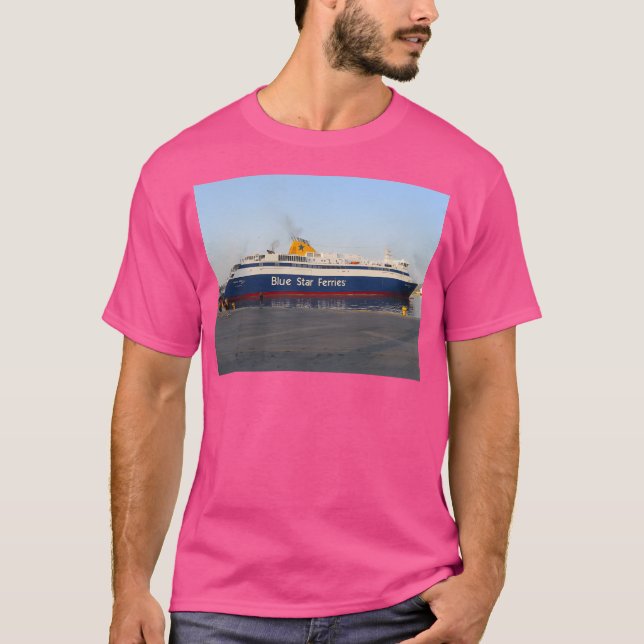 Blue Star Ithaki Piraeus T Shirt (Framsida)