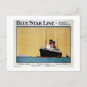 Blue Star Line Sydamerika Vykort