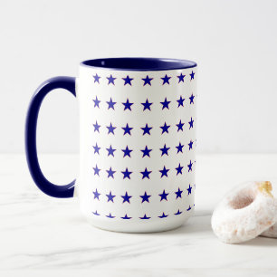 Blue star of American Flagga Mugg
