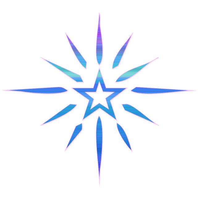 Blue Star Shine Minimalist Mug | Glow Art Kaffemugg (Skapare uppladdad)