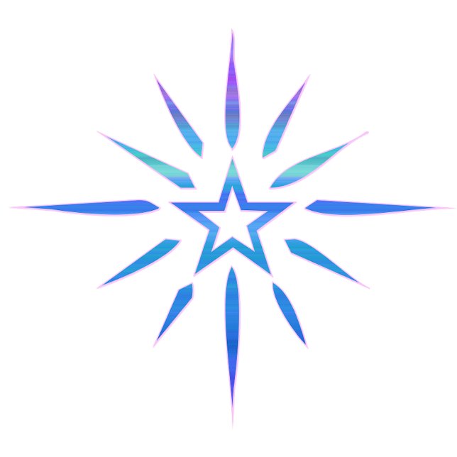 Blue Star Shine Minimalistisk T-Shirt | Glödande K (Skapare uppladdad)