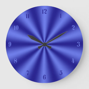 Blue Starburst Clock Stor Klocka