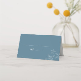 Blue Starfish Florida Beach WedWedding Bord Placeringskort