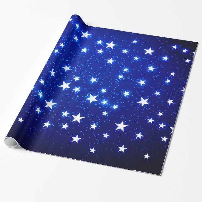 Blue Stargazer Presentpapper (Utrullad)