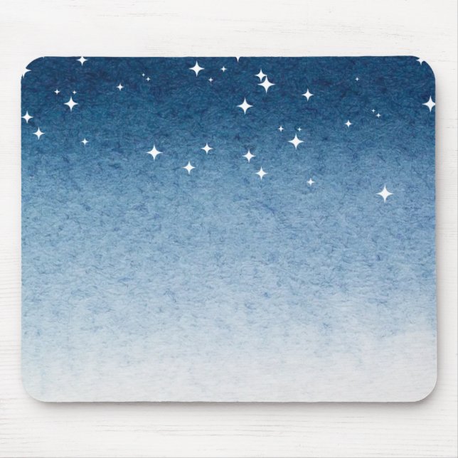 Blue Starry Gradient Mousepad Musmatta (Framsidan)