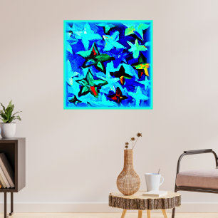 Blue Starry Night Himlar. Köp nu Poster