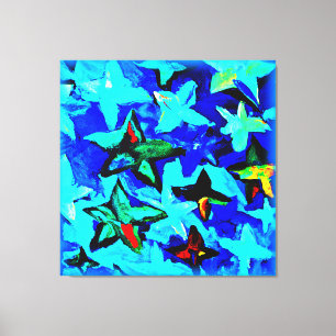Blue Starry Night Himlar. Köp nu Poster Canvastryck