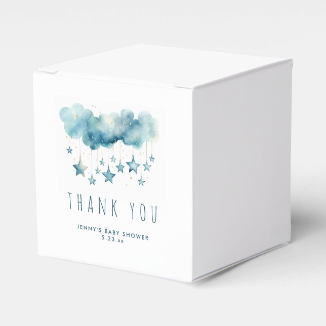 Blue starry sky and fluffy clouds thank you presentaskar (Framsidan Sidan)