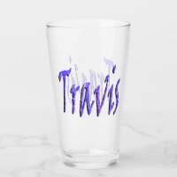 Blue Starry Travis Namn Logotyp