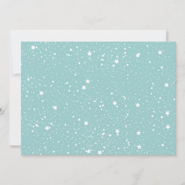 Blue Stars babydusch Inbjudningar (Framsida)