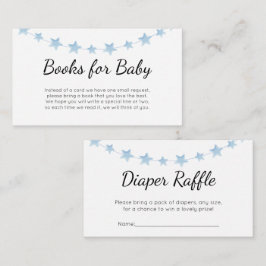 Blue Stars Bokar för Baby Diaper Raffle Tilläggskort