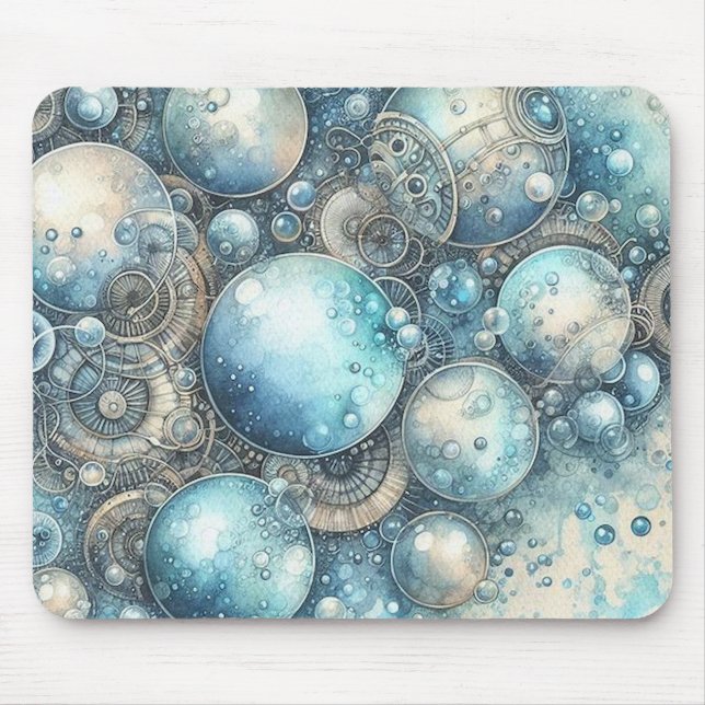 Blue Steampunk Mousepad Musmatta (Framsidan)