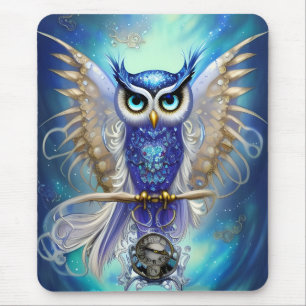 Blue Steampunk Uggla Musmatta